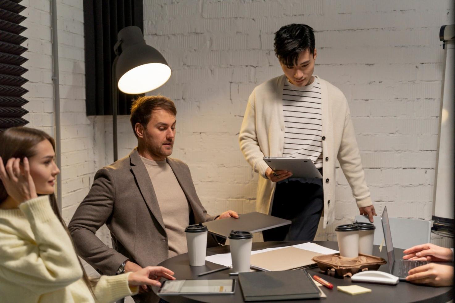 Financial planning workspace with calendar and budget documents